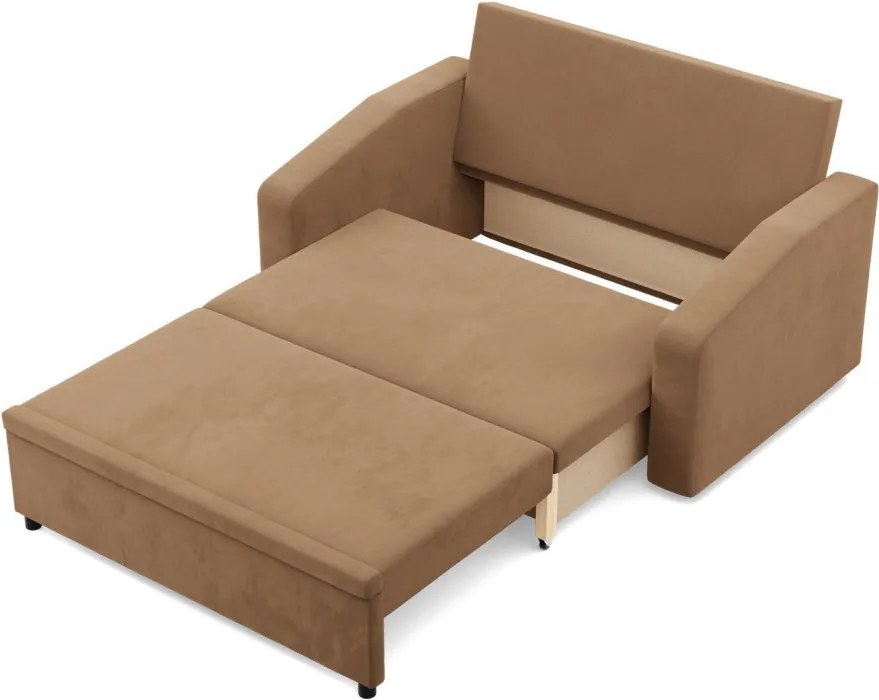 Zeus kanapé, szövet anyag, hab töltet, döntött kartámasz, barna