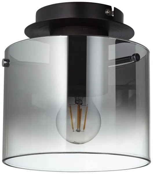 Brilliant - Mennyezeti lámpatest BETH 1xE27/60W/230V, átm. 20 cm, fekete/füstszínű