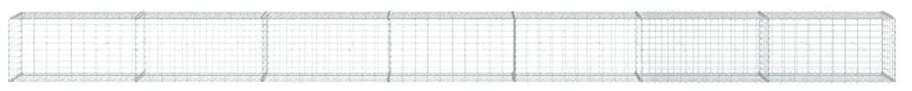 horganyzott vas gabion kosár fedéllel 700 x 50 x 50 cm