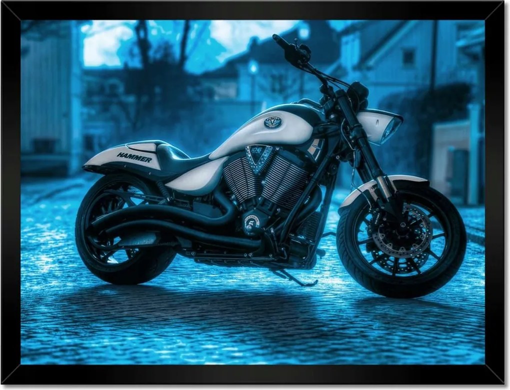 Poszterek keretben 40x30 Hammer türkiz Motor