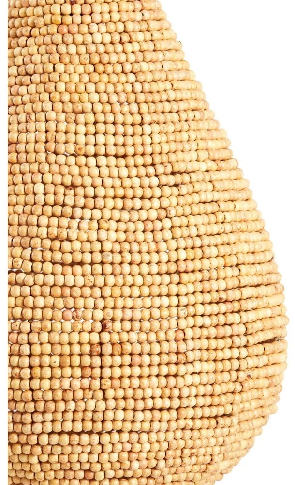 Natúr színű függőlámpa fa búrával ø 40 cm Kabinda – Light &amp; Living