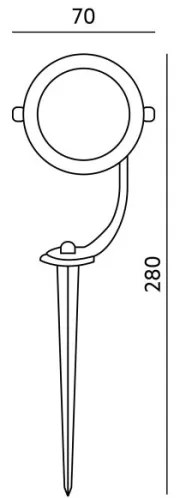 Kültéri lámpa BLAKE UNO 1xGU10/35W/230V IP65 fekete