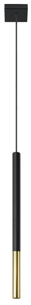 Csillár zsinóron MOSAIC 1xG9/12W/230V fekete/arany