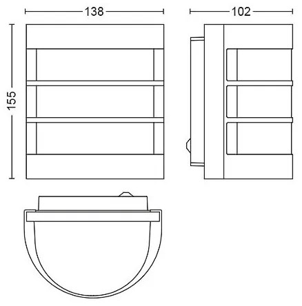 Philips 17479/93/PN - Kültéri fali lámpa 1xE27/60W/230V IP44 antracit