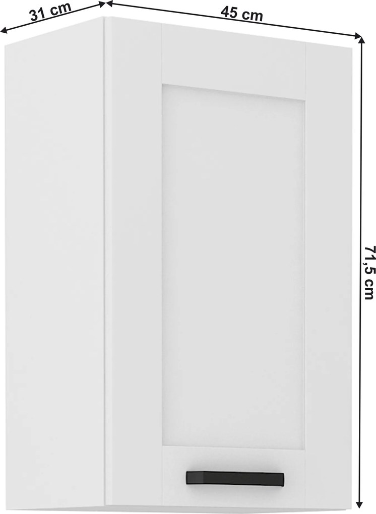 Felső szekrény, fehér, LULA 45 G-72 1F