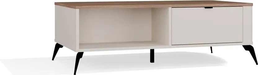 CORDOBA dohányzóasztal 110x63x11.5 cm, kasmír- tölgy- fekete