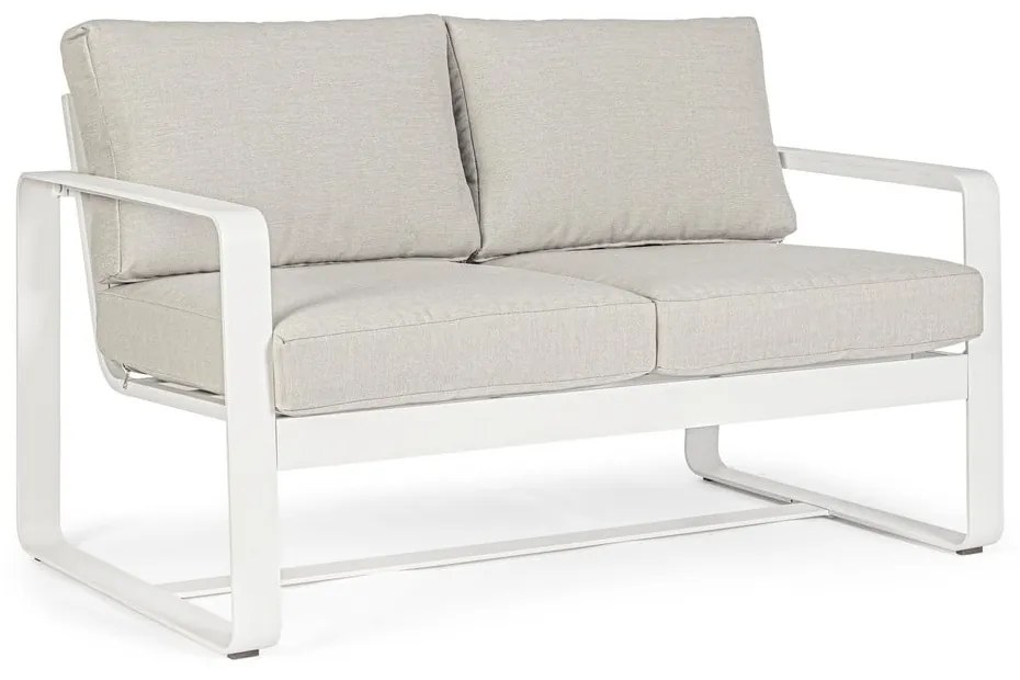 Fehér alumínium kerti kanapé Merrigan – Bizzotto