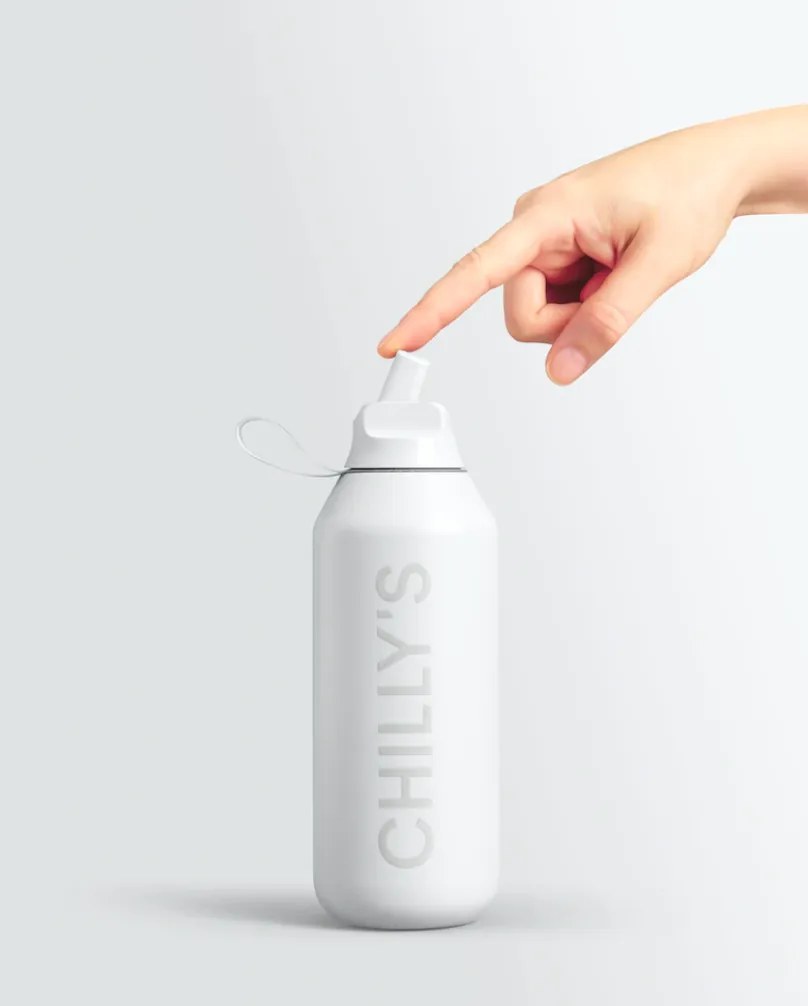 Chilly's Bottles termosz palack - gránitszürke 500 ml, Series 2 Flip edition