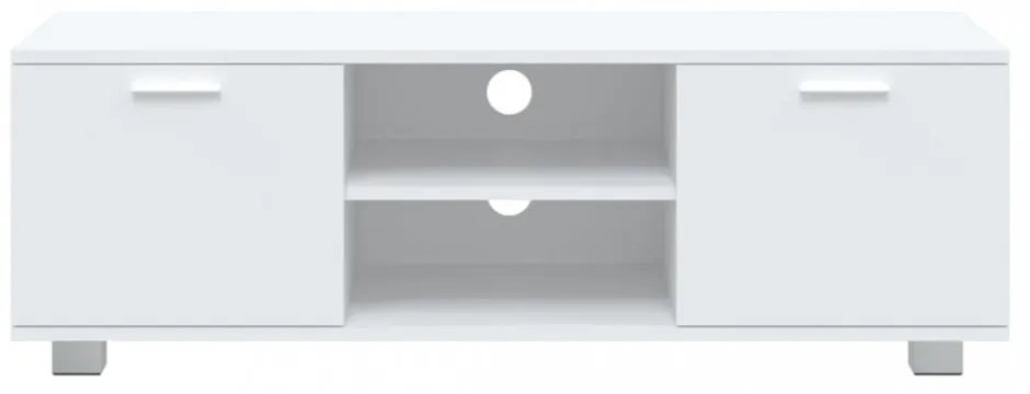 fehér szerelt fa TV-szekrény 120 x 40,5 x 35 cm