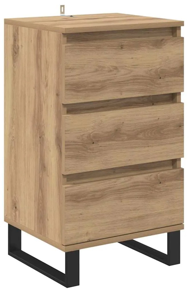 Széf fiókkal kézműves tölgy Faanyag