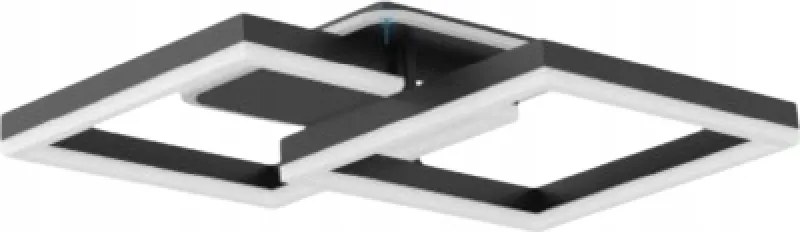 Mennyezeti Lámpa Led Csillár Fekete Szögletes Modern Távirányítóval