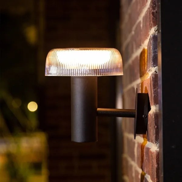 Zuma Line WT33111 - LED napelemes fali lámpa BLUET LED/2,5W/2000mAh IP44 fekete