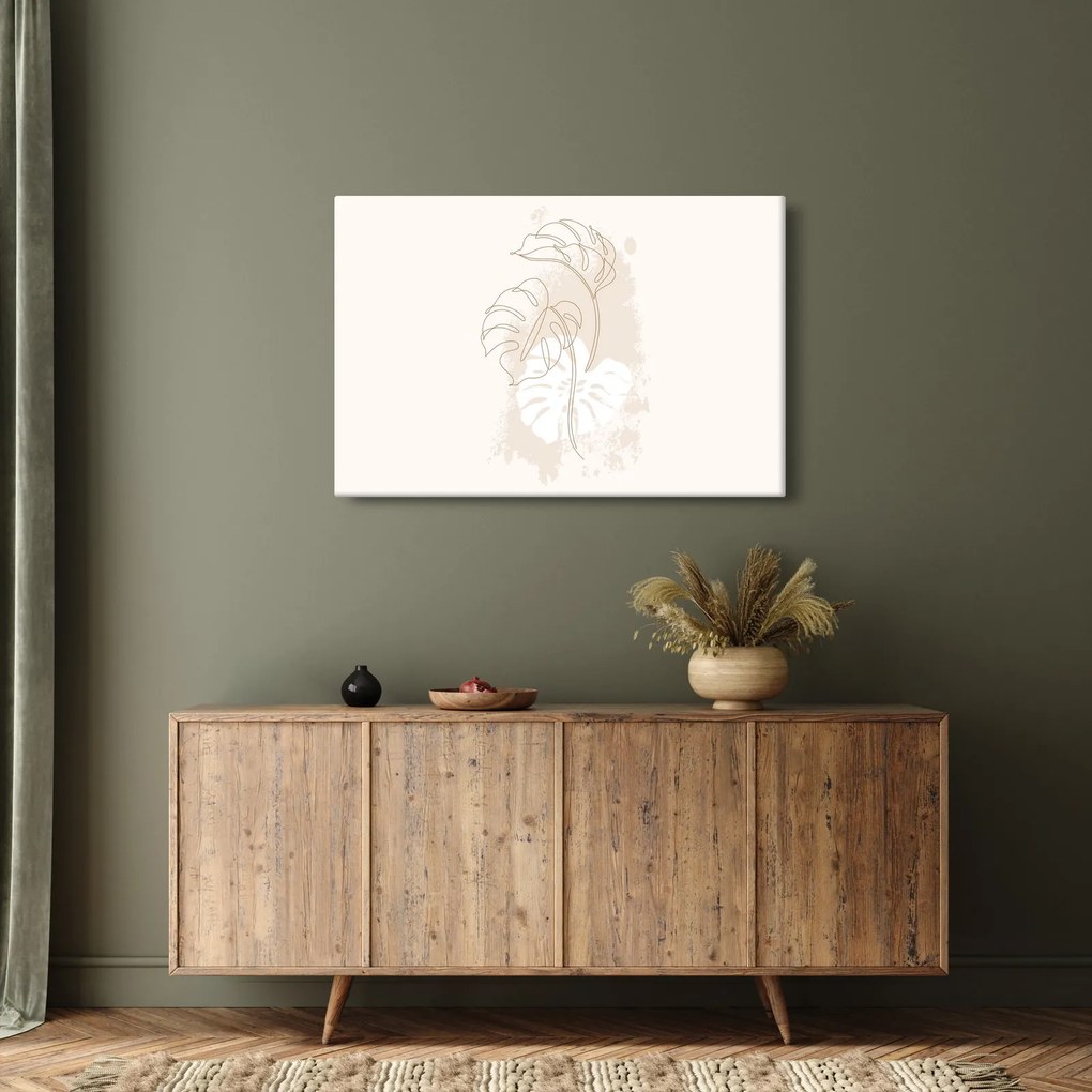 Kép - Line art monstera N⁰1 (90x60 cm)