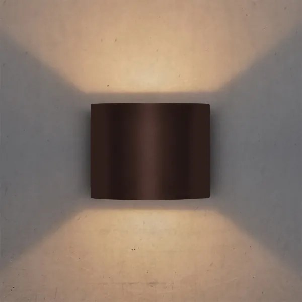 Brilagi - LED kültéri fali lámpatest RONDO LED/6W/230V barna IP54