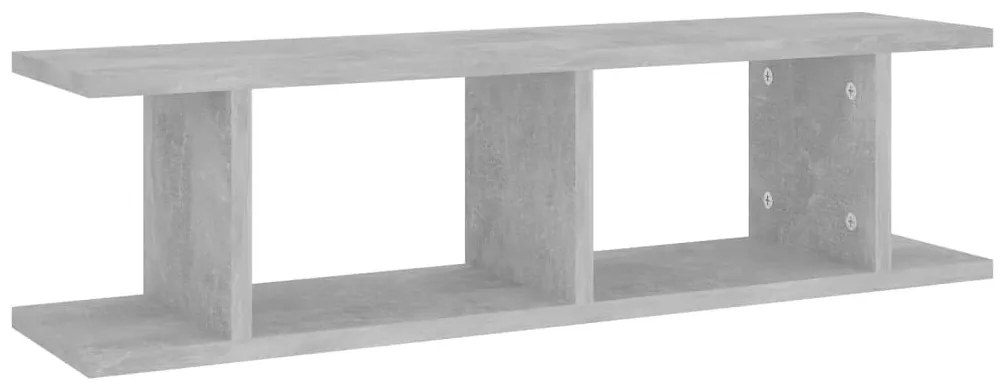 2 db betonszürke szerelt fa fali polc 75 x 18 x 20 cm