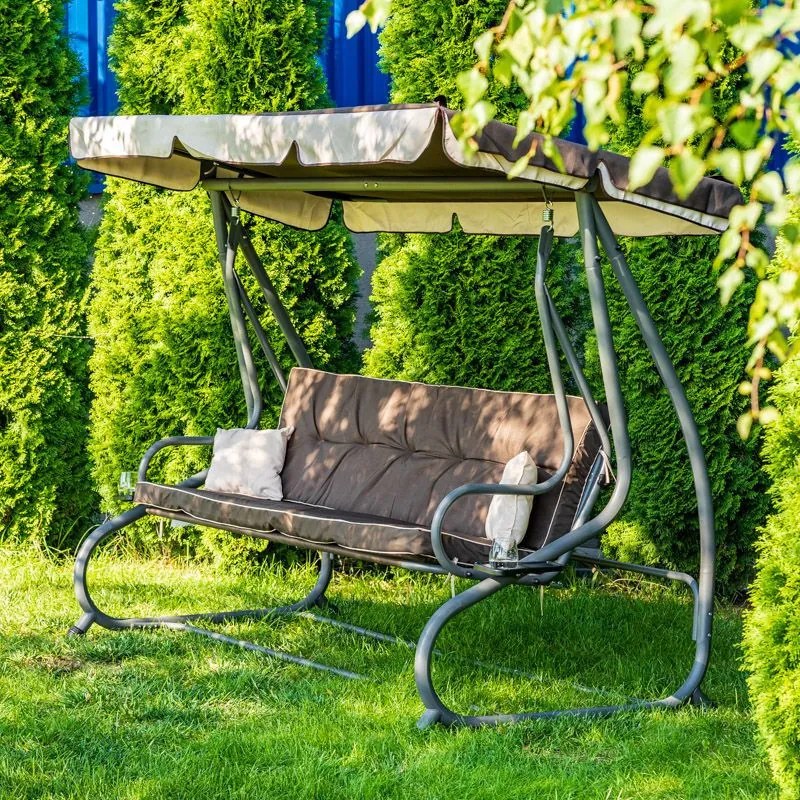 Megi kerti hintaágy barna