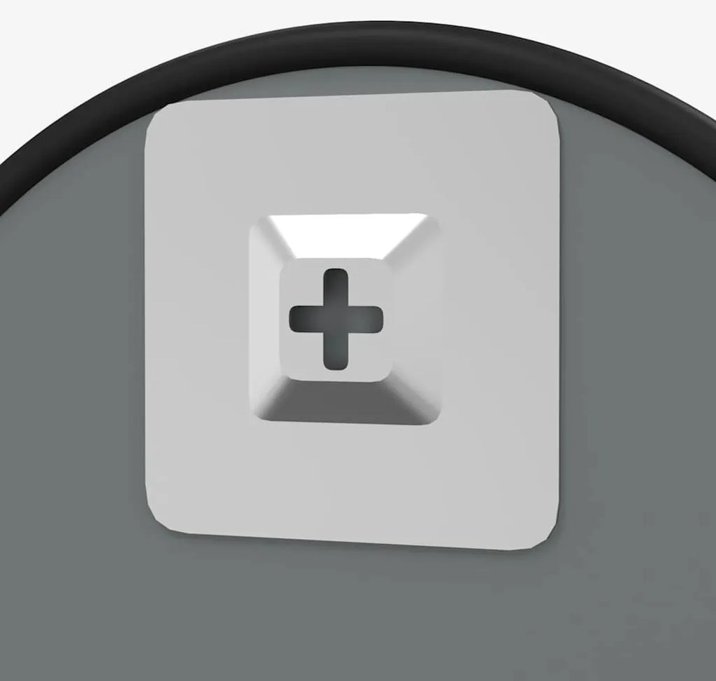 fekete falitükör Ø 30 cm Kerek