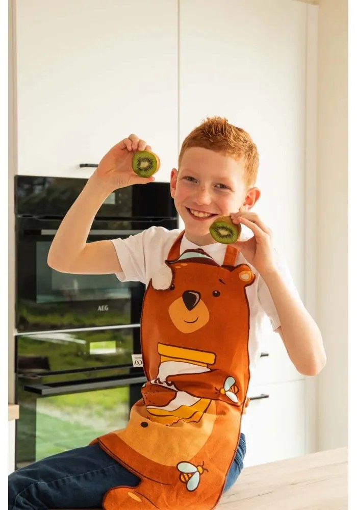 Újrahasznosított pamut gyerek kötény Honey - Tiseco Home Studio