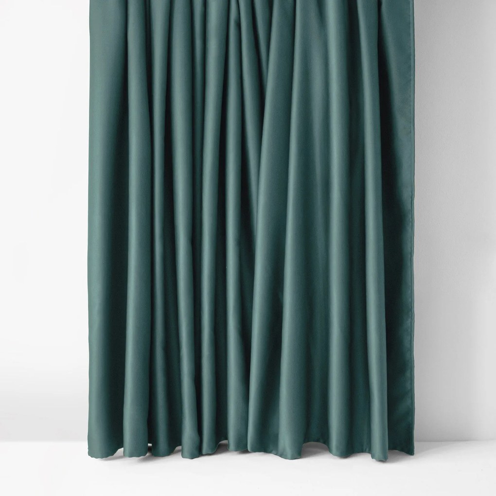 Goldea sötétítő függöny blackout szatén fényű - petróleum színű 270x200 cm