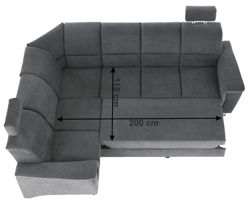 Sarokkanapé Stan (szürke) (B). 794264