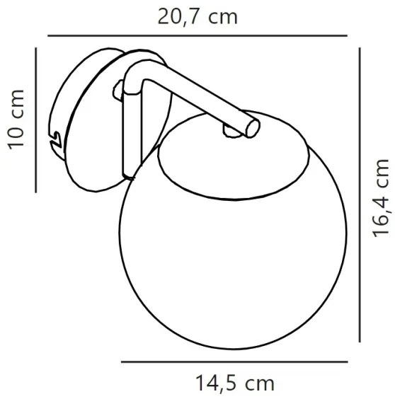 Nordlux - Fali lámpa GRANT 1xE14/40W/230V fekete