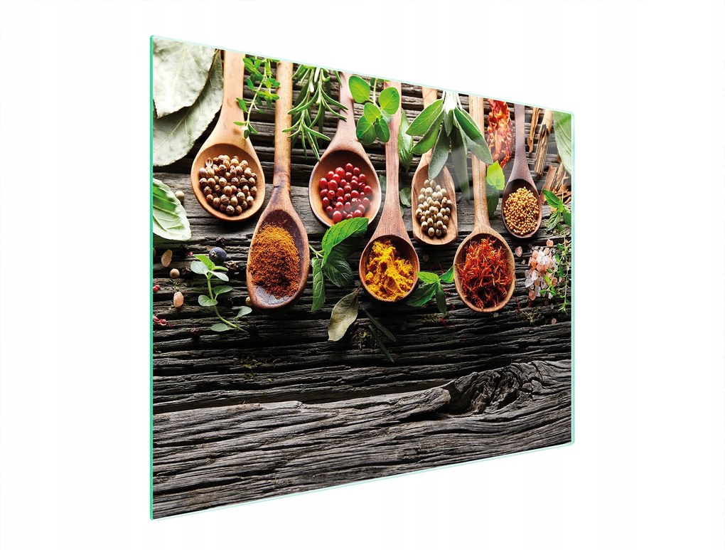 Üveg Vágódeszka 52x40 Fűszerek Edzett Üveg