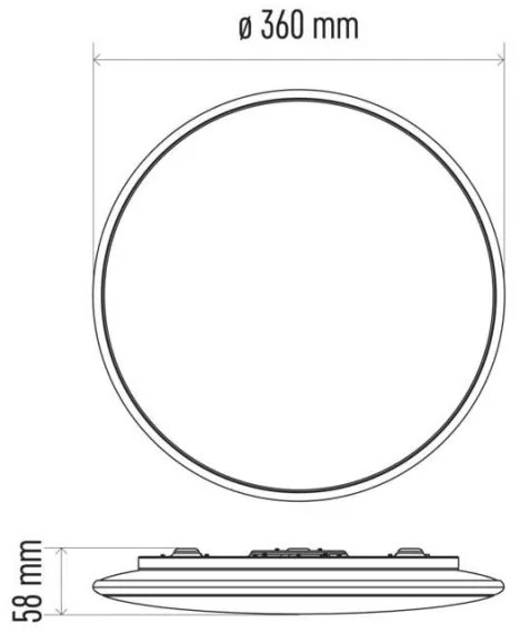 LED Dimmelhető mennyezeti lámpa LED/24W/230V + távirányító kerek