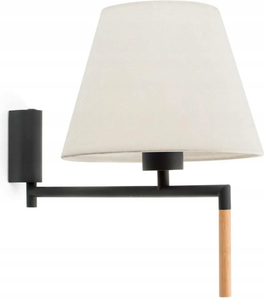 Faro Ron fali lámpa, forgatható, sötétszürke/bézs, E27, textil ernyő