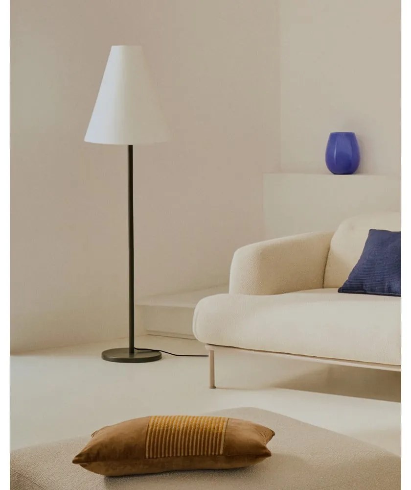 Sötétzöld állólámpa textil búrával (magasság 153 cm) Navat – Kave Home