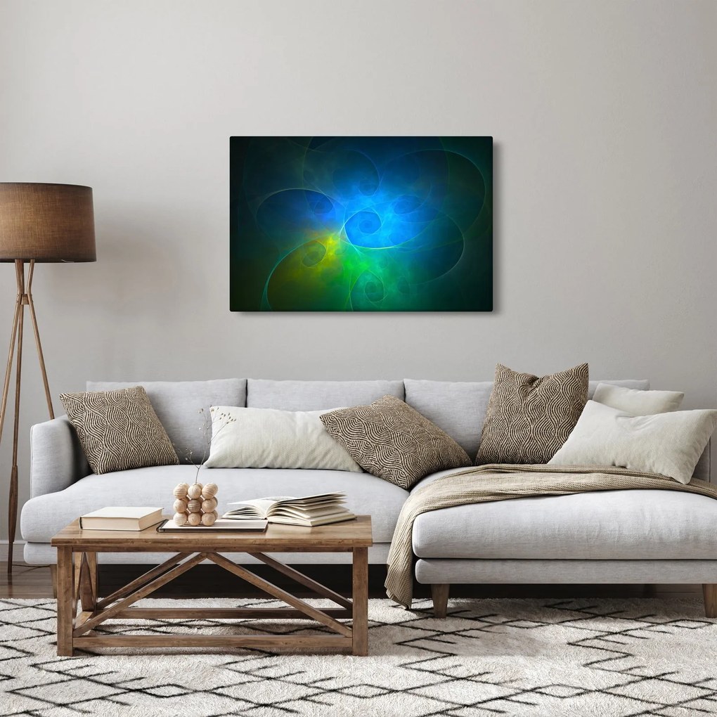 Kék absztrakció képe (90x60 cm)