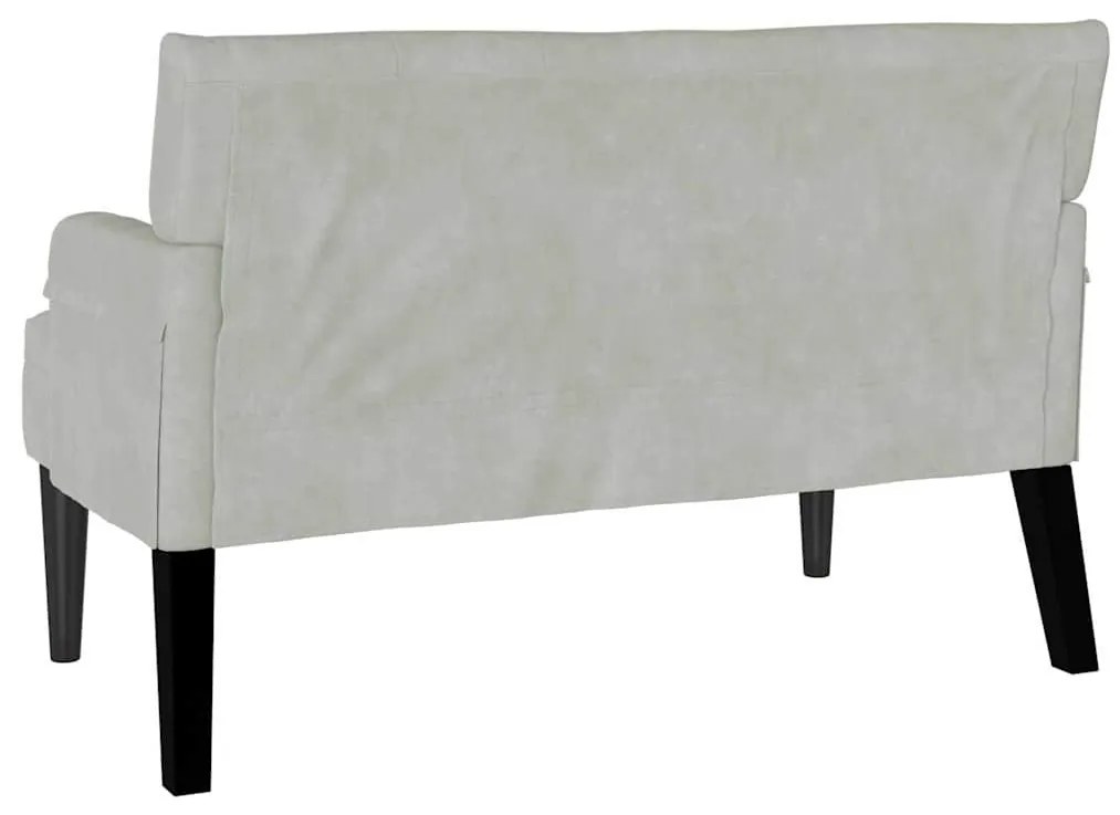 vidaXL Chesterfield Pad Világosszürke 112 x 65,5 x 75 cm Bársony