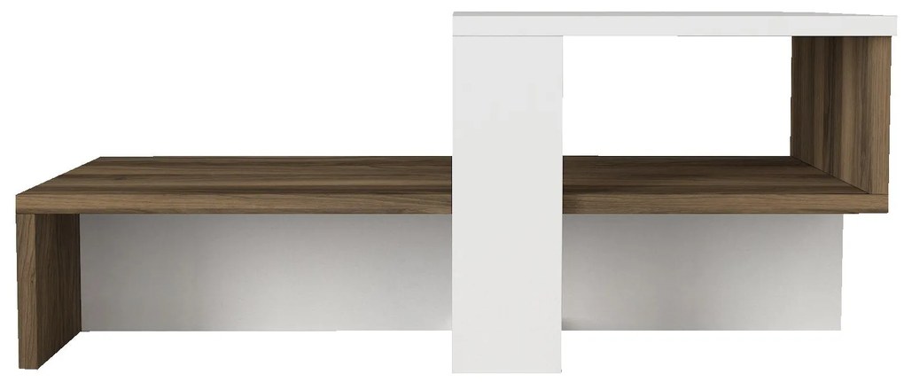 Dohányzóasztal Chain - White, Walnut