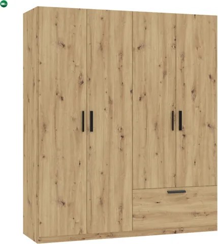 LITA WARDROBE 4D1S ARTISAN OAK