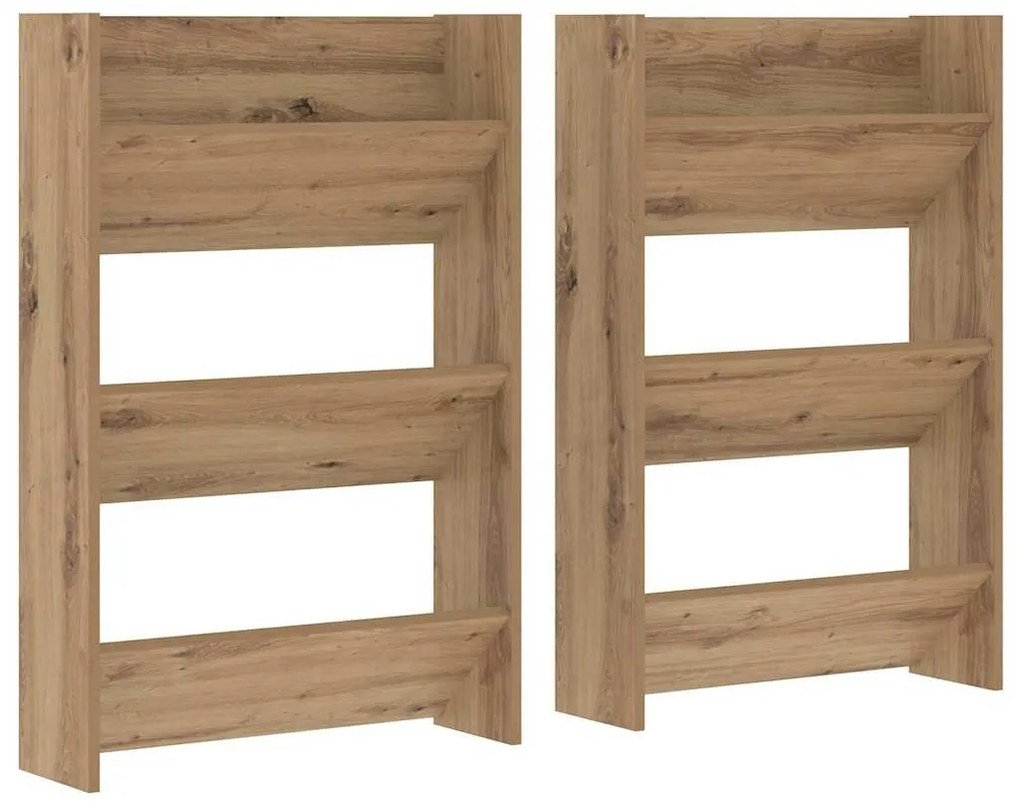 Cipőszekrény 2 pcs Artisan tölgy 60 x 18 x 90 cm Faanyag