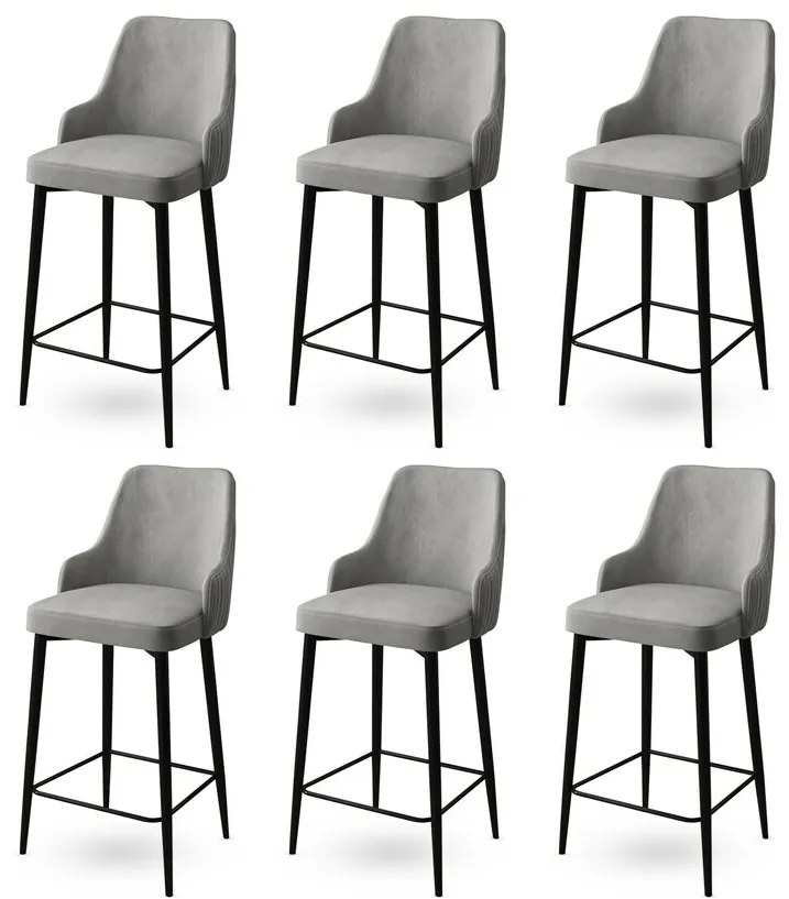 Enox Grey bárszék szett, 6 db, 6 db