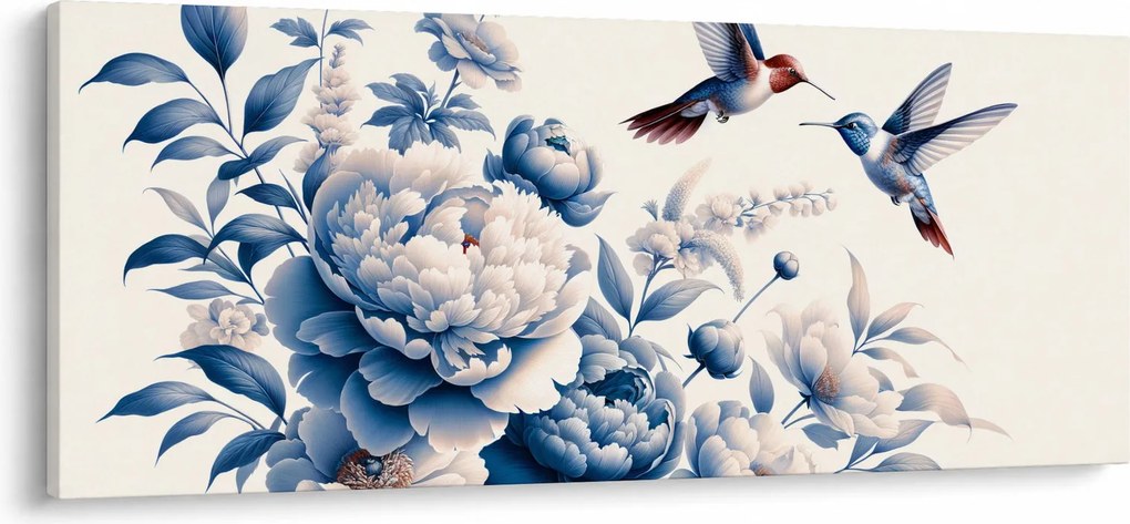 Kép - Kolibrik a virág felett (120x50 cm)
