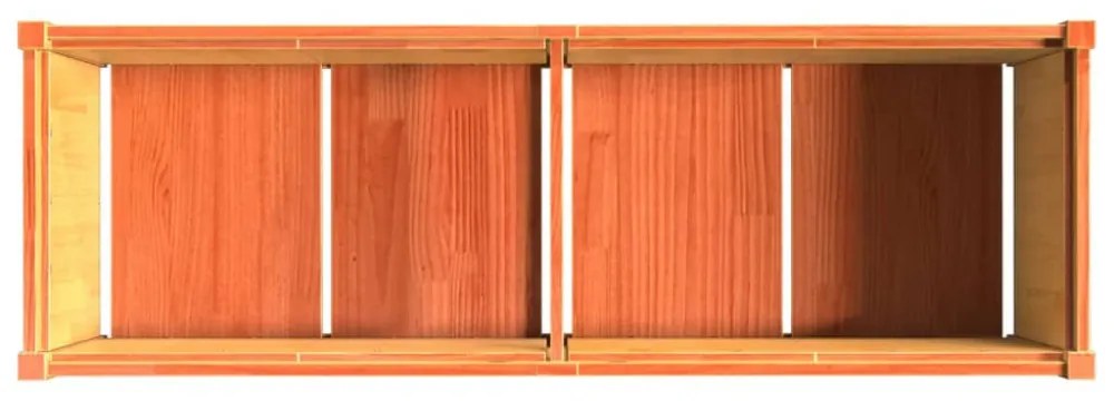 viaszbarna tömör fenyőfa kerti virágláda 150 x 50 x 50 cm
