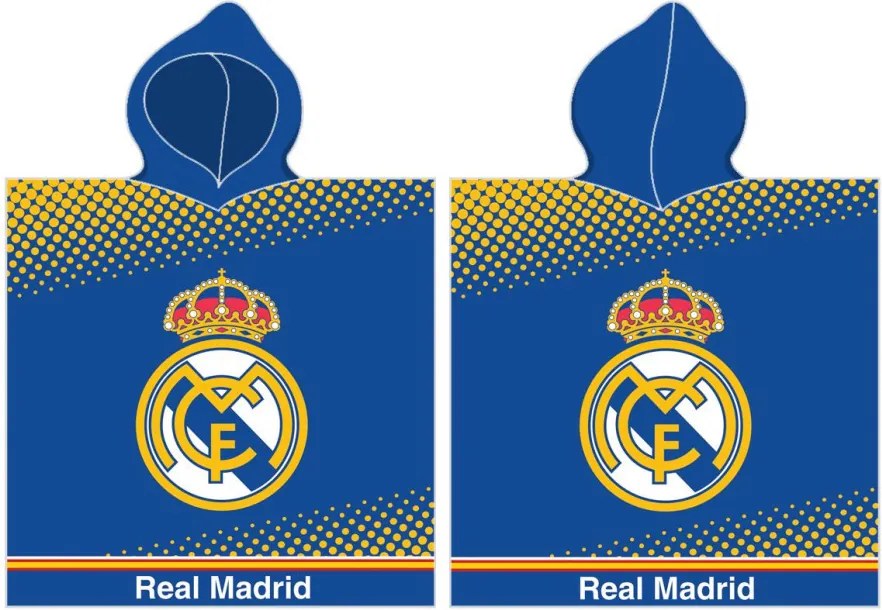 Real Madrid Blue strand törölköző poncsó 55x110 cm