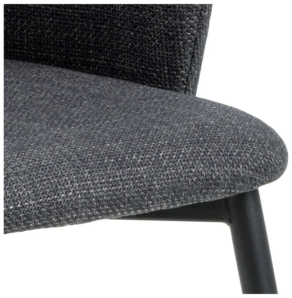 Antracitszürke kárpitozott étkezőfotel szett 2 db-os Ilsa – Actona