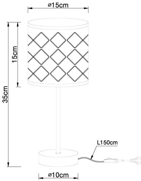 Globo 15229T - Asztali lámpa CLARKE 1xE14/40W/230V