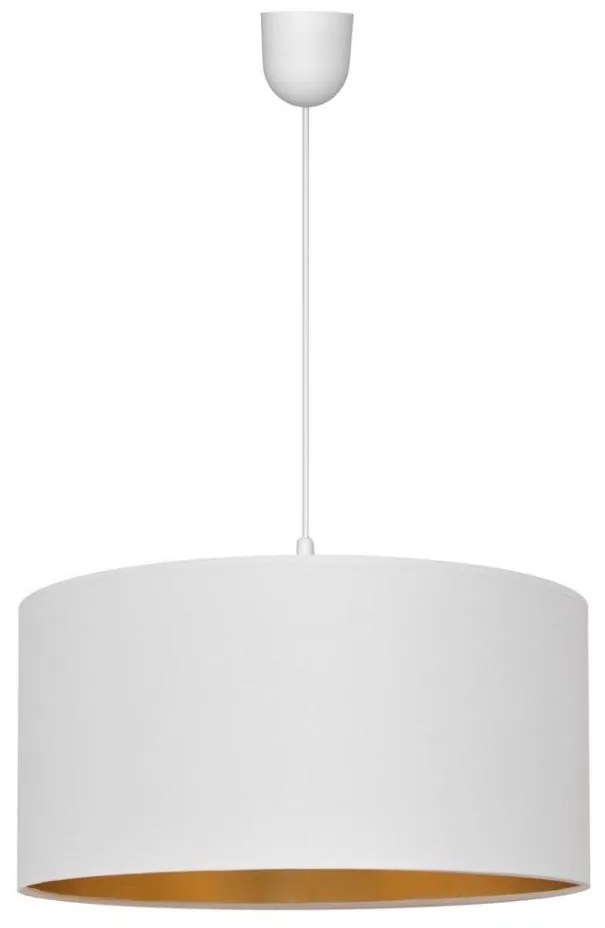 Helam ALBA függeszték 1xE27/15W/230V, 40 cm, fehér/arany HE0886