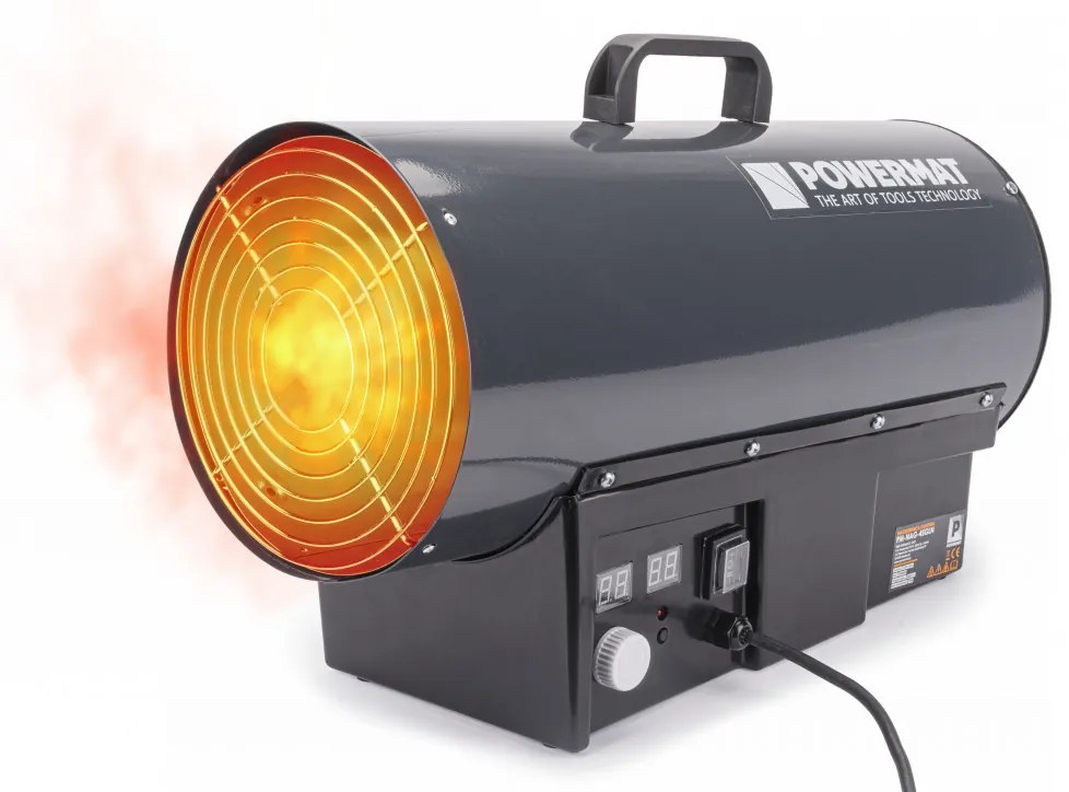 Gázüzemű hőlégfúvó termosztáttal és LCD kijelzővel 45KW PM-NAG-45GLN