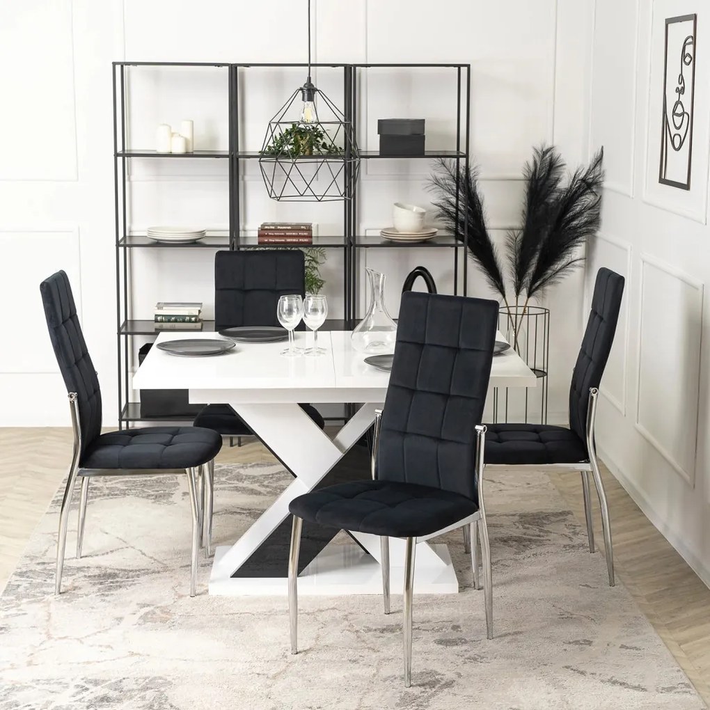 Fekete Bársony Étkezőszék. MOLLY