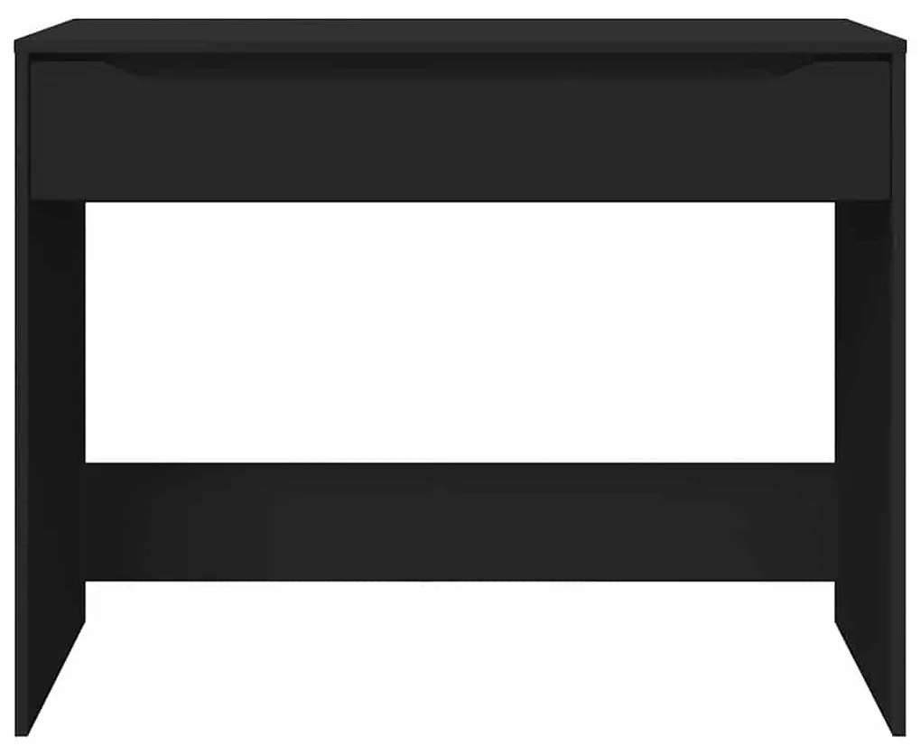 vidaXL Asztal fiókkal tárolóval Fekete 100 x 50 x 78 cm Faanyag
