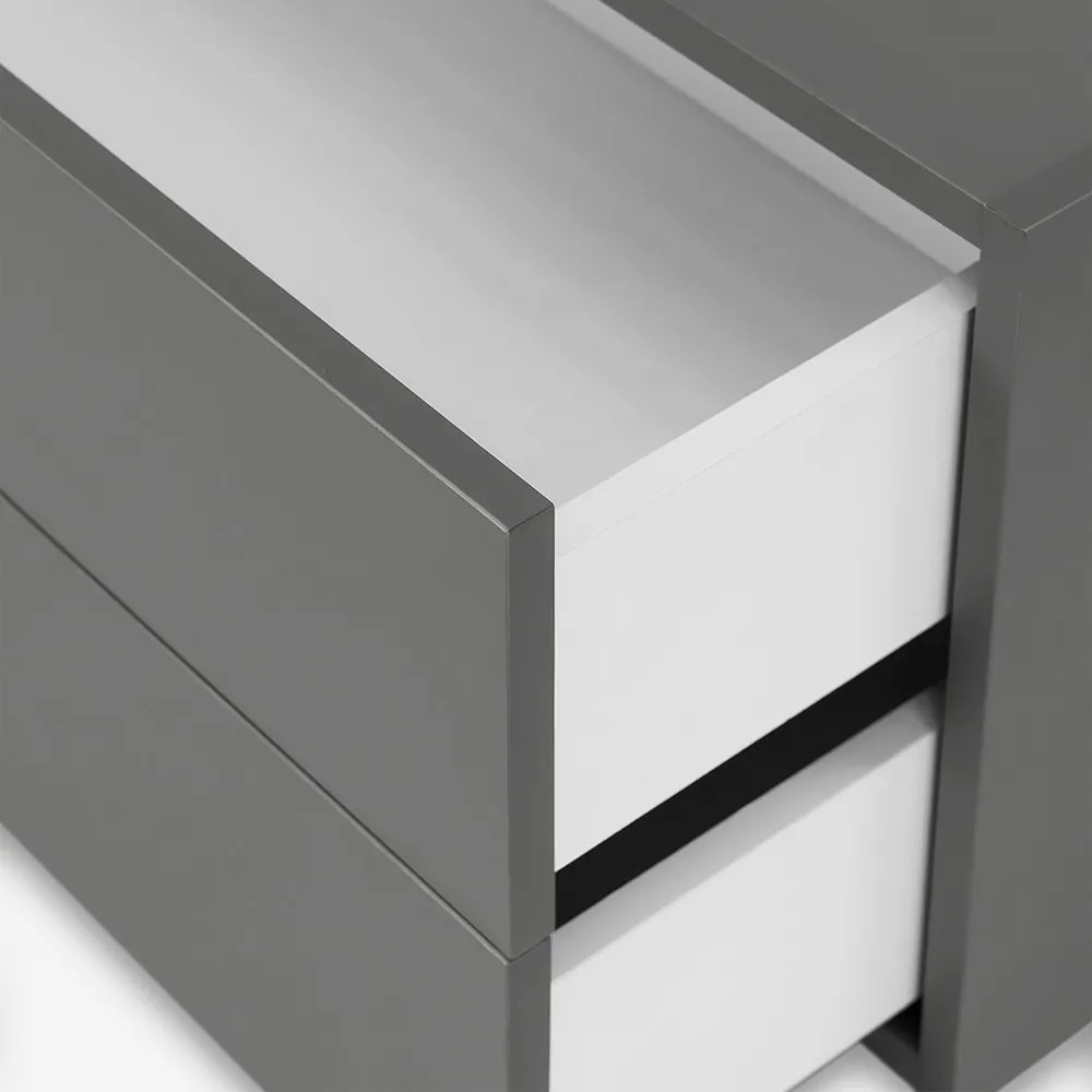 Boxie 2 fiókos fali szekrény 40x80x37 cm antracit