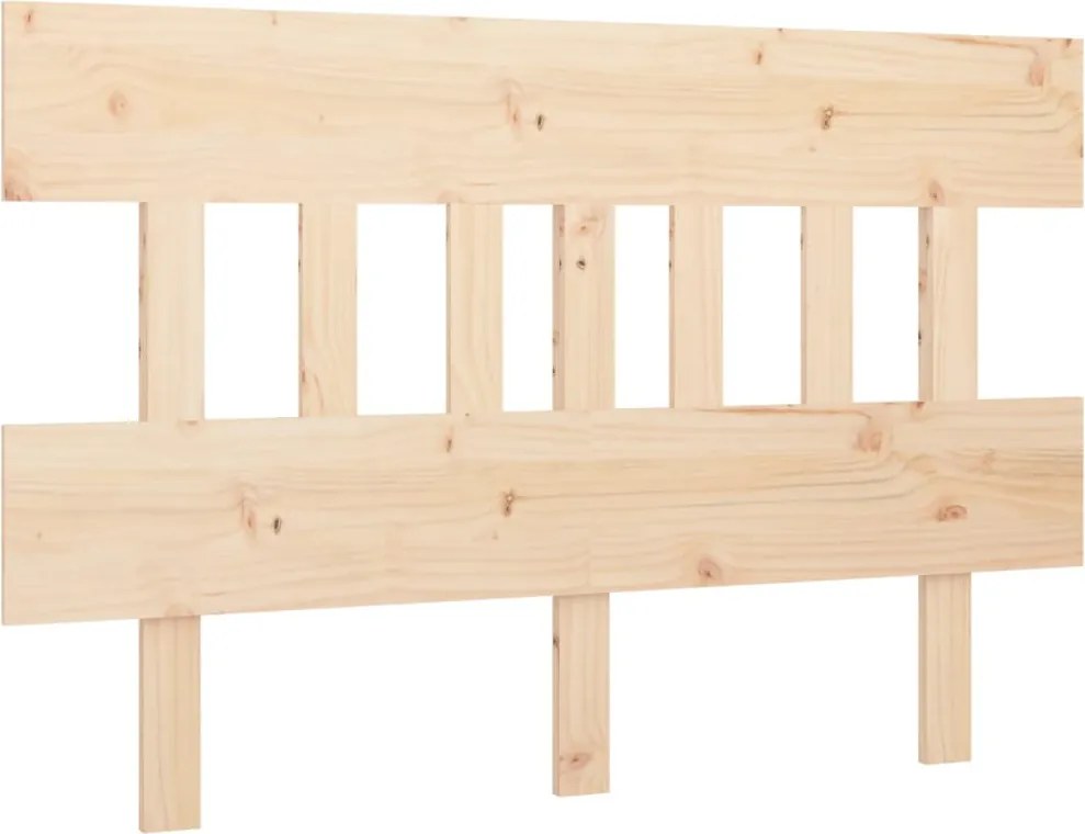 vidaXL tömör fenyőfa ágyfejtámla 123,5x3x81 cm