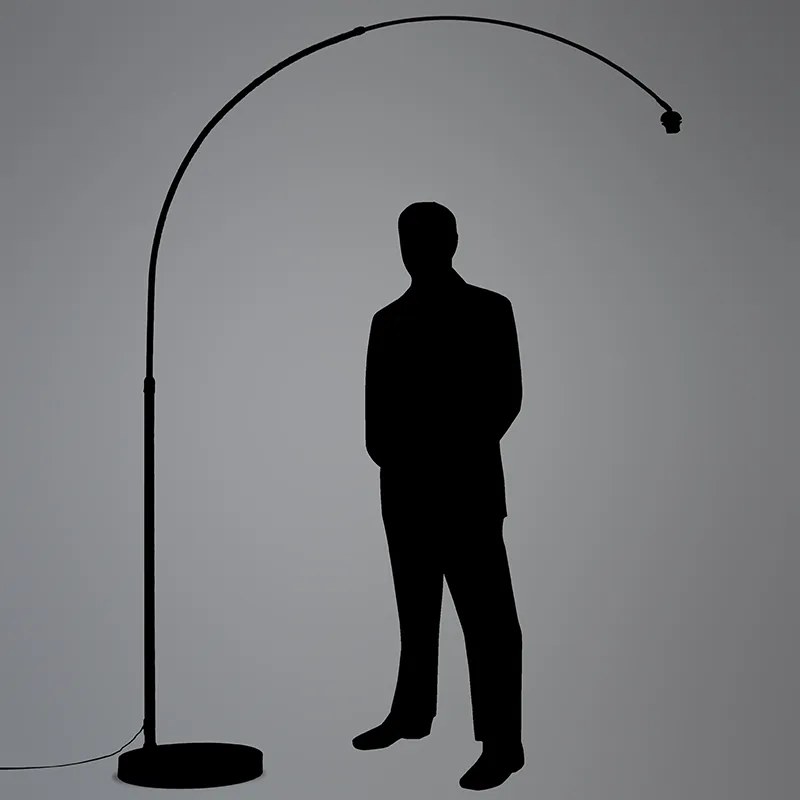 Modern króm ívlámpás állítható árnyékoló nélkül