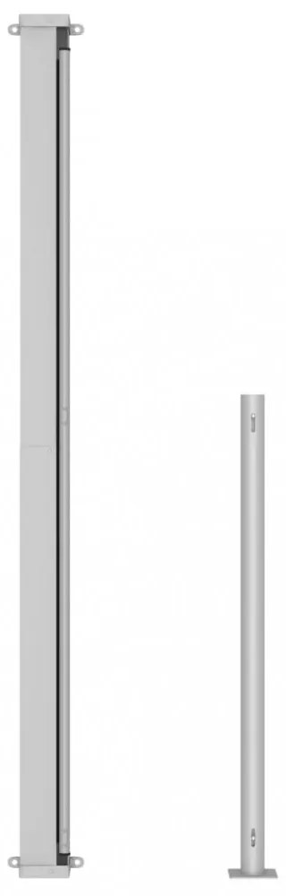krémszínű behúzható oldalsó terasznapellenző 180 x 500 cm