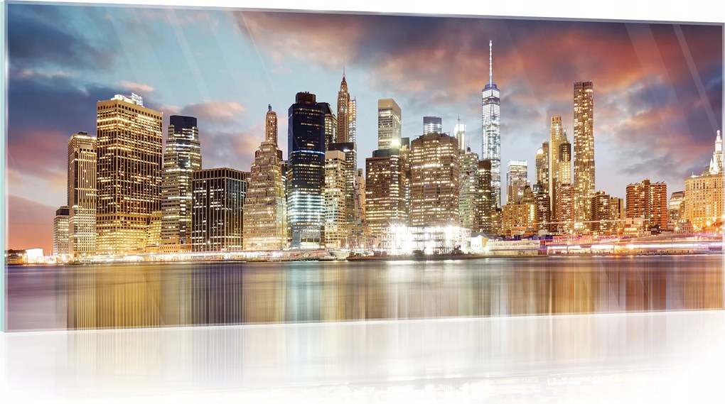 Üvegfestmény Város modern XL 125x50