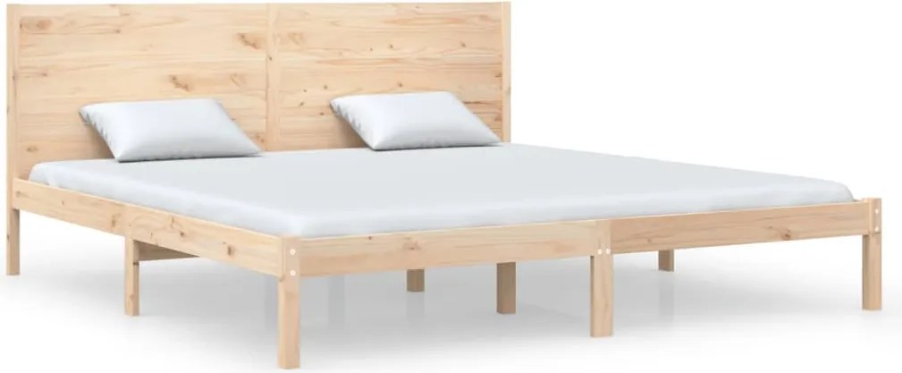 vidaXL tömör fenyőfa ágy matrac nélkül 200 x 200 cm